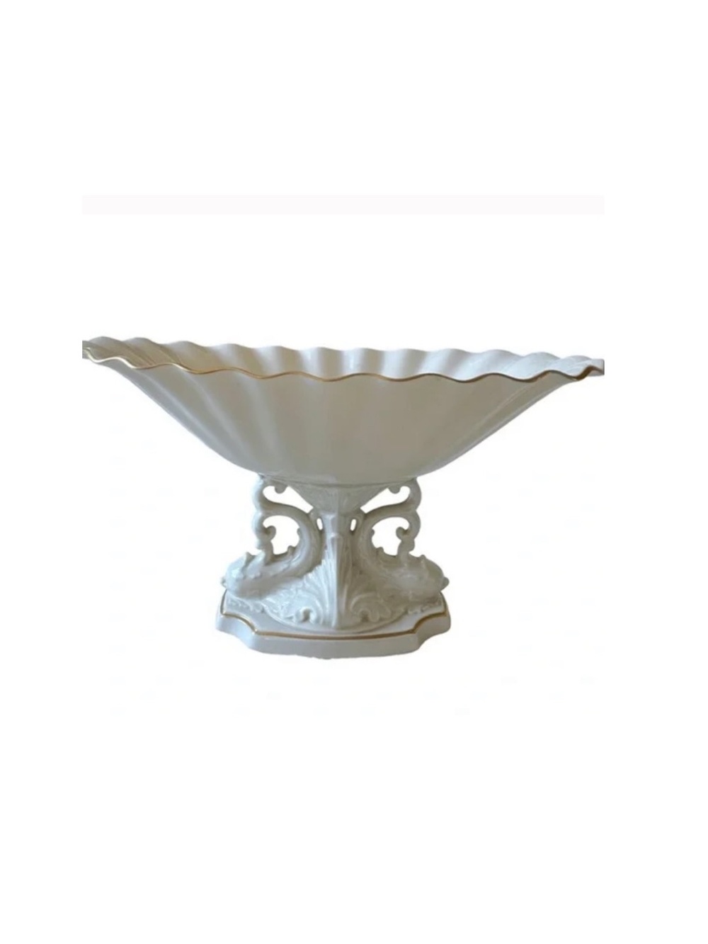 LENOX AQUARIUS Collection dolphin centerpiece - Picture 1 of 5